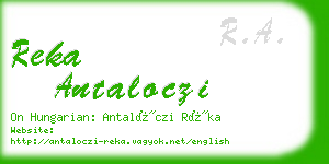 reka antaloczi business card